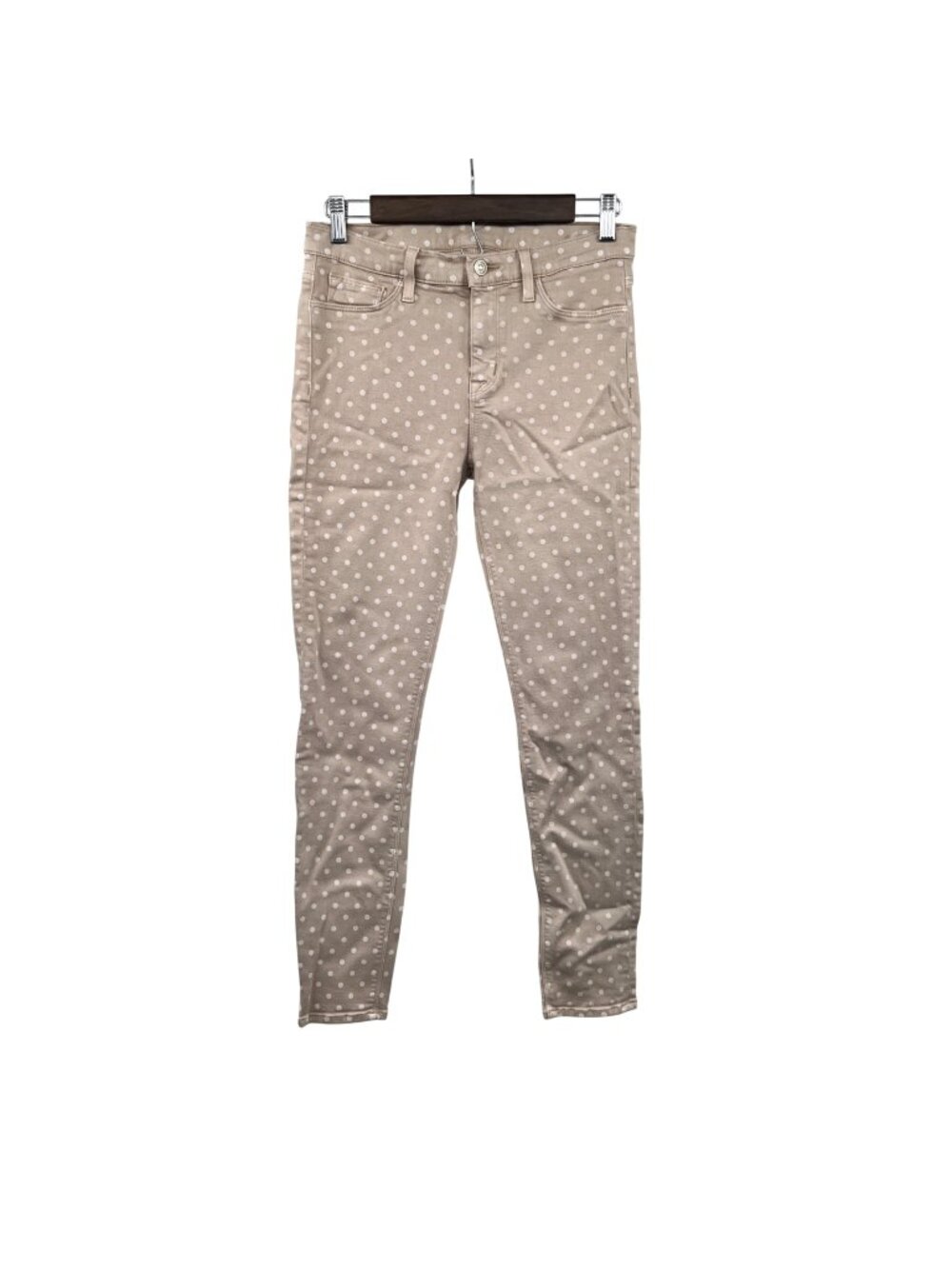 Hudson Polka Dot Jegging Tan/White Mid Rise Women's Size 29 Waist